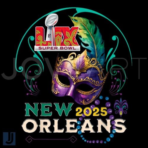 Super Bowl LIX 2025 Mardi Gras Mask PNG New Orleans Style