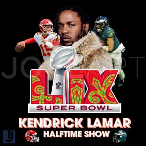 Super Bowl LIX Halftime Kendrick Lamar Mahomes vs Hurts PNG