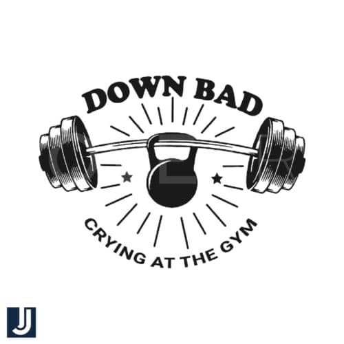 Taylor Down Bad Crying at the Gym Workout SVG Design