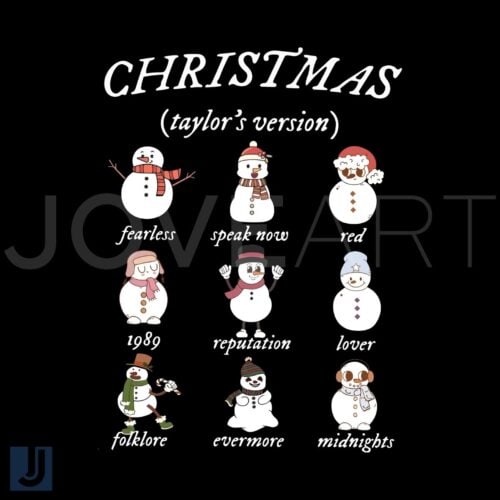 Taylors Version Christmas Snowman Album SVG Design