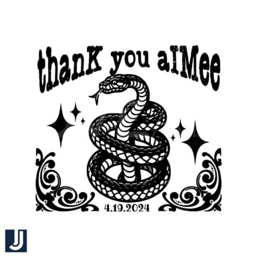 Thank You Aimee Tortured Poets Snake SVG Design