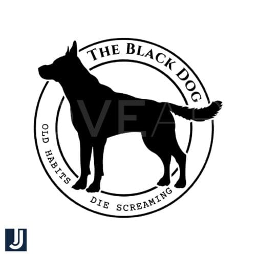 The Black Dog SVG Tortured Poets Department Design