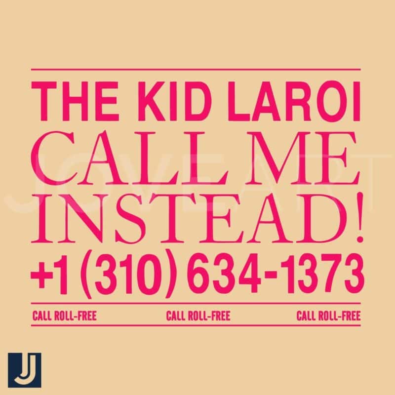 The Kid Laroi Call Me Instead SVG Design