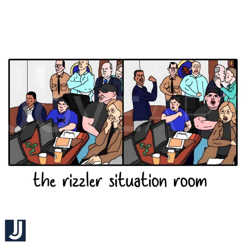 The Rizzler Situation Room Funny Meme Cartoon PNG