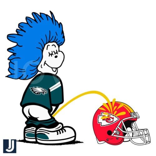 Thing One Eagles SVG Pissing on Kansas City Chiefs