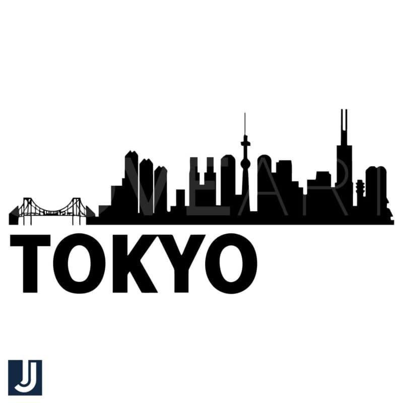 Tokyo City Skyline Silhouette SVG