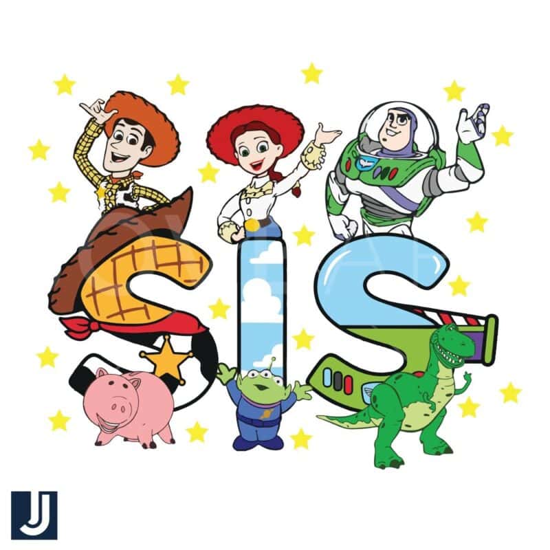 Toy Story Sis Cartoon Gift PNG Design