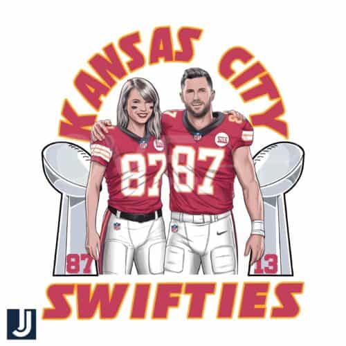 Travis Kelce Taylor Swift KC Swifties Super Bowl PNG