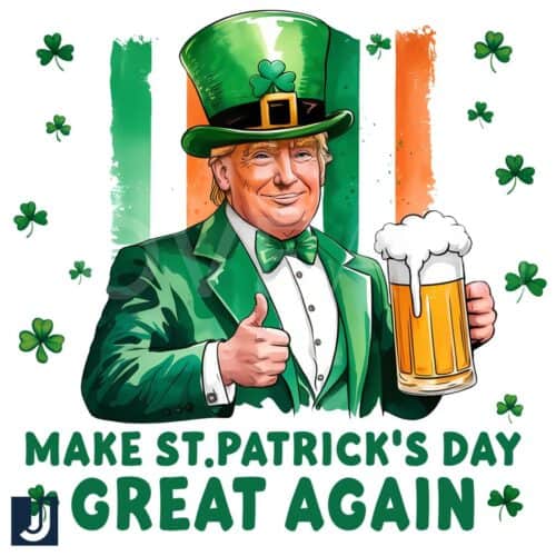 Trump St Patricks Day PNG Make Beer Great Again