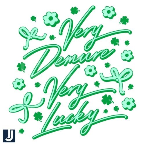 Very Demure Very Lucky St Patricks Day PNG Design