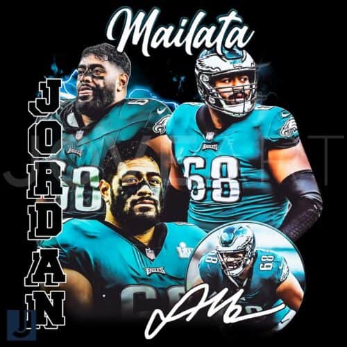 Vintage 90s Jordan Mailata Philadelphia Eagles Football PNG