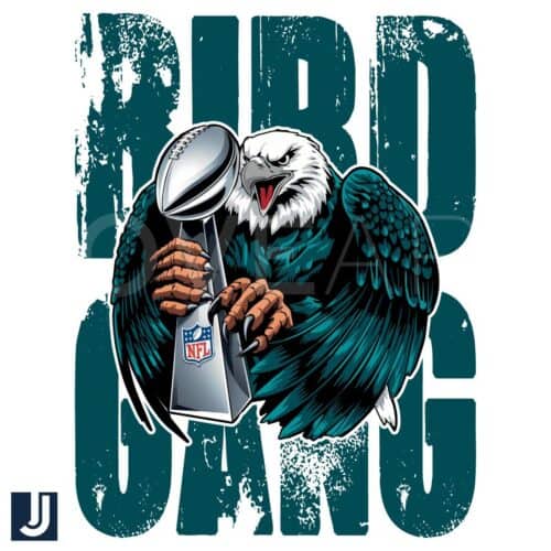 Vintage Bird Gang Philadelphia Eagles Super Bowl PNG Design