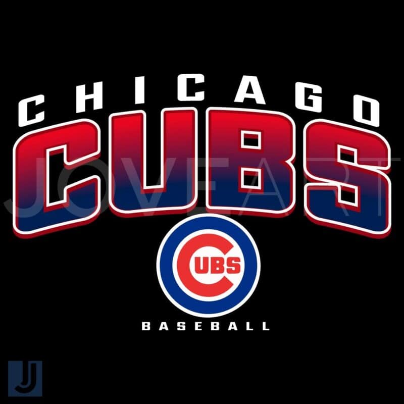 Vintage Chicago Cubs Baseball Logo SVG for Retro Fans