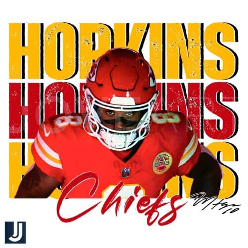 Vintage DeAndre Hopkins Chiefs Football Players PNG