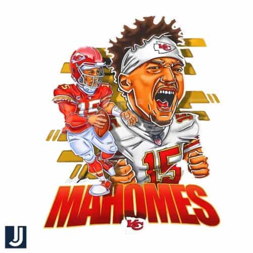 Vintage Funny Patrick Mahomes 15 Chiefs Football PNG Design