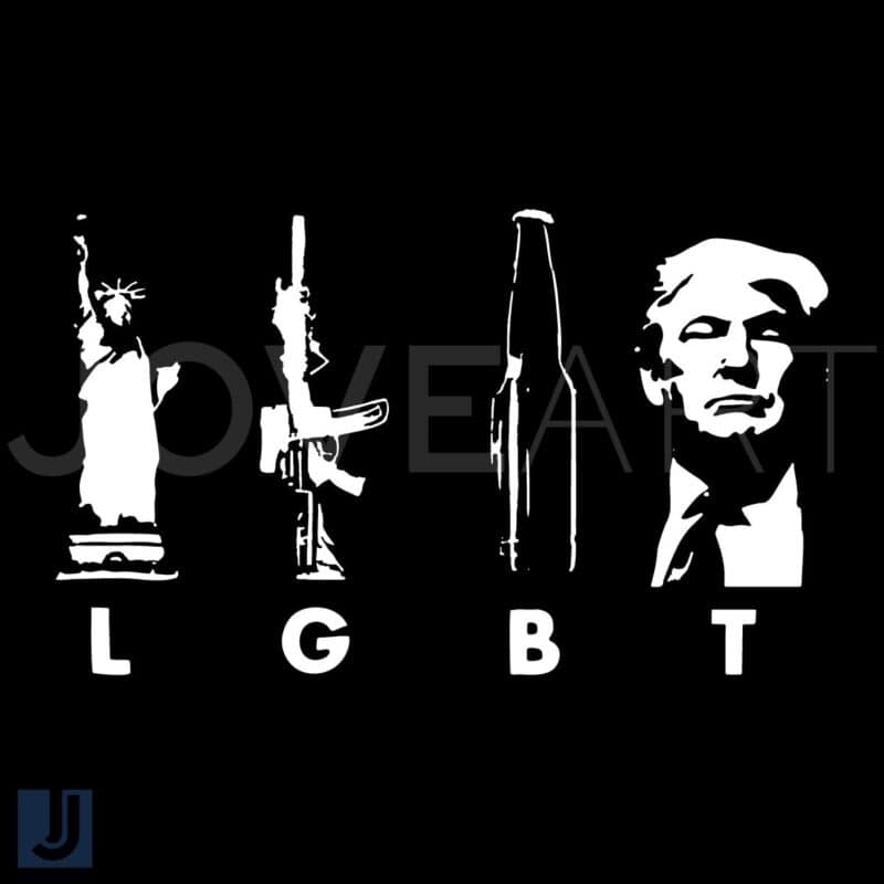 Vintage LGBT Liberty SVG Guns Beer Trump Design