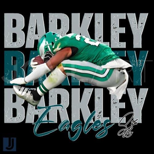 Vintage Saquon Barkley 26 PNG Eagles Football Star Design