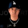 Vintage Shohei Ohtani Big Face Signature PNG Dodgers Style