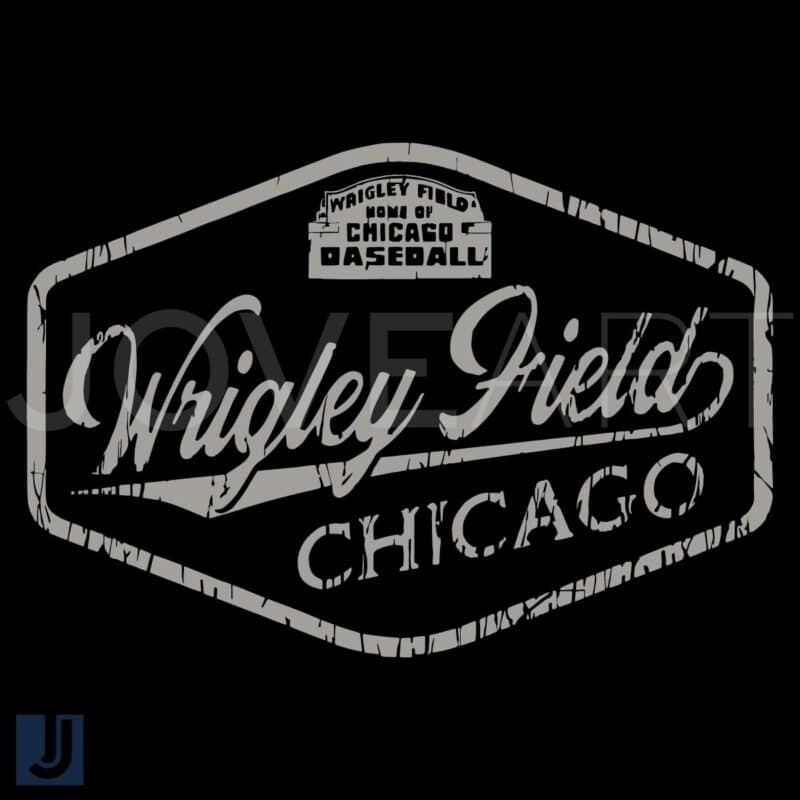 Vintage Wrigley Field 2025 Chicago Baseball SVG Design