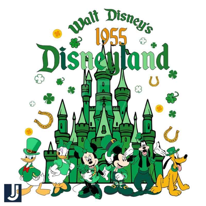 Walt Disneyland 1955 Mickey Friends St Patricks Day SVG