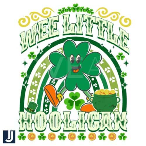 Wee Little Hooligan Lucky Clover Rainbow PNG