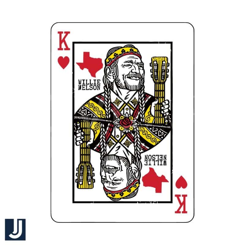 Willie Nelson Country Music Playing Card SVG Design