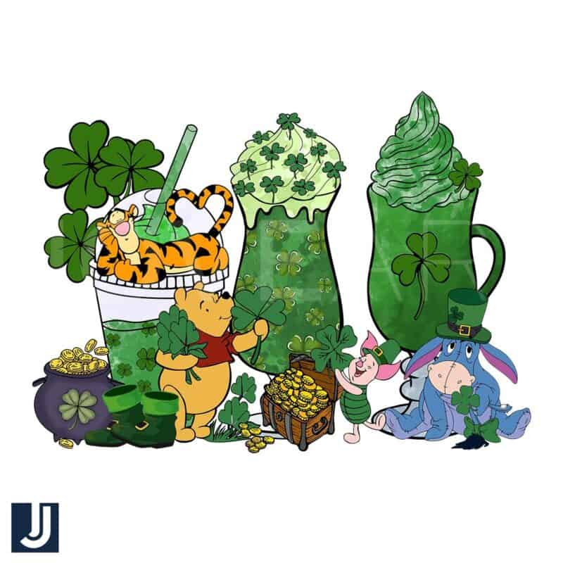 Winnie the Pooh St Patricks Day Leprechaun Drinks PNG