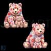 Adorable Floral Mama Bear PNG Design
