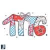 America 1776 Coquette Bow PNG Design