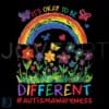 Autism Awareness Crayon Rainbow PNG Its Okay to Be Different