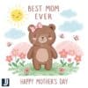Best Mom Ever Bear PNG Cute Mothers Day Design