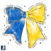 Blue Yellow Bow I Stand With Ukraine PNG