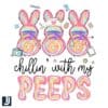 Brushstroke Chillin With My Peeps Easter Nurse SVG PNG