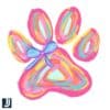 Brushstroke Dog Paw Easter PNG Design
