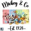 Checkered Disney Friends Mickey Co Est 1928 PNG