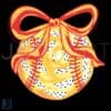 Chic Coquette Bow Baseball Brushstroke Art PNG