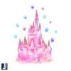 Cinderellas Castle PNG Pink Disney Art for Baby Nursery Décor
