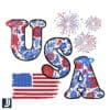 Coquette USA Firework American Flag PNG Design