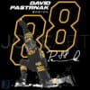 David Pastrnak 88 Boston Bruins Signature PNG Design