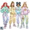 Disney Princess Streetwear Ariel Belle Jasmine PNG