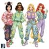 Disney Princess Streetwear Mulan Ariel Tiana Rapunzel PNG