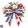 Floral America Coquette Bow PNG Land of the Free Design