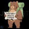 Foxtrot Delta Tango FDT Resist Bear PNG Design