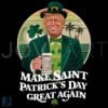 Funny Retro Sunset Trump St Patricks Day PNG Make It Great