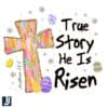 Glitter Cross Coquette PNG True Story He Is Risen
