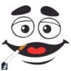 Grimace Smoking Face SVG Design