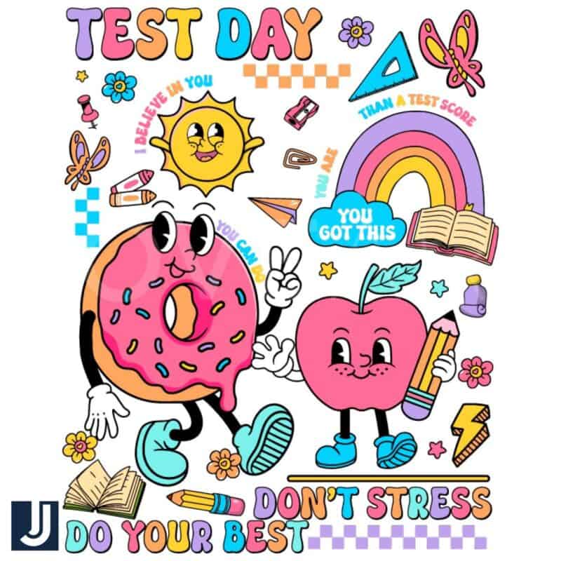Groovy Donut Test Day SVG Dont Stress Do Your Best
