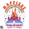 Happiest Mama on Earth Rainbow Disney Castle PNG