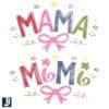 Mama Mimi Coquette Bow HandDrawn Crayon Style PNG