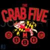 Maryland Basketball Crab Flag SVG The Crab Five Design